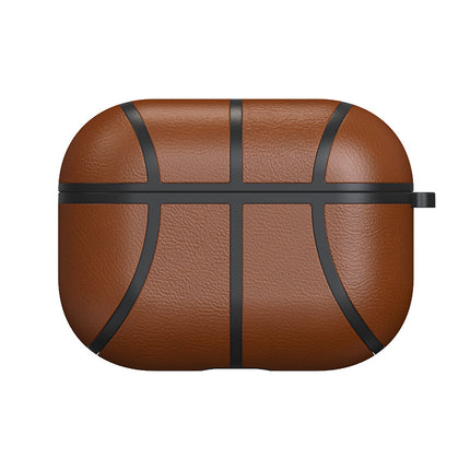 Compatible with Apple, Compatible with Apple , Applicable To Apple Airpods Pro Protective Sleeve NBA Basketball Headset Protective Shell Handmade Leather Anti-fall Protection