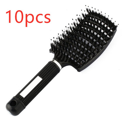 Hairbrush Anti Klit Brushy Haarborstel Women Detangler Hair Brush Bristle Nylon Scalp Massage  Teaser Hair Brush Comb - Novah