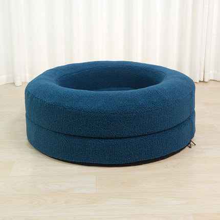 Household Solid Color Leisure Pet Round Bed Cat Nest