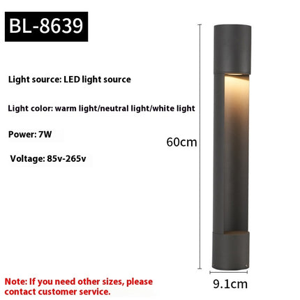 Outdoor Waterproof Led Cylinder Lawn Landscape Lamp