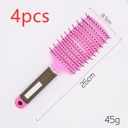 Hairbrush Anti Klit Brushy Haarborstel Women Detangler Hair Brush Bristle Nylon Scalp Massage  Teaser Hair Brush Comb - Novah
