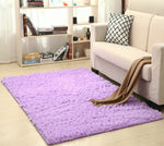 Tapis en laine soyeuse et douce pour intérieur, moderne, shag, tapis de chambre ou berceau, motif élégant, idéal pour nurserie.