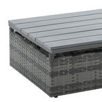 Ensemble de meubles de terrasse en rotin PE d'eprolo avec table basse en contreplaqué pour extérieur, 5 pièces.