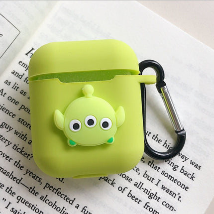 Compatible with Apple, AirPods protective jacket cute cartoon silicone anti-falling earphone jacket Japanese Korean women''s key-clasp hanging rope
