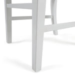 Chaise de salle à manger Roshan en acacia blanche, lot de 2, style ferme, par eprolo, bois naturel et design élégant