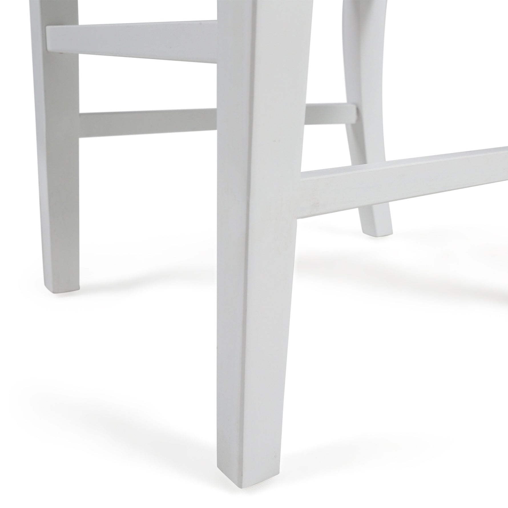 Chaise de salle à manger Roshan en acacia blanche, lot de 2, style ferme, par eprolo, bois naturel et design élégant