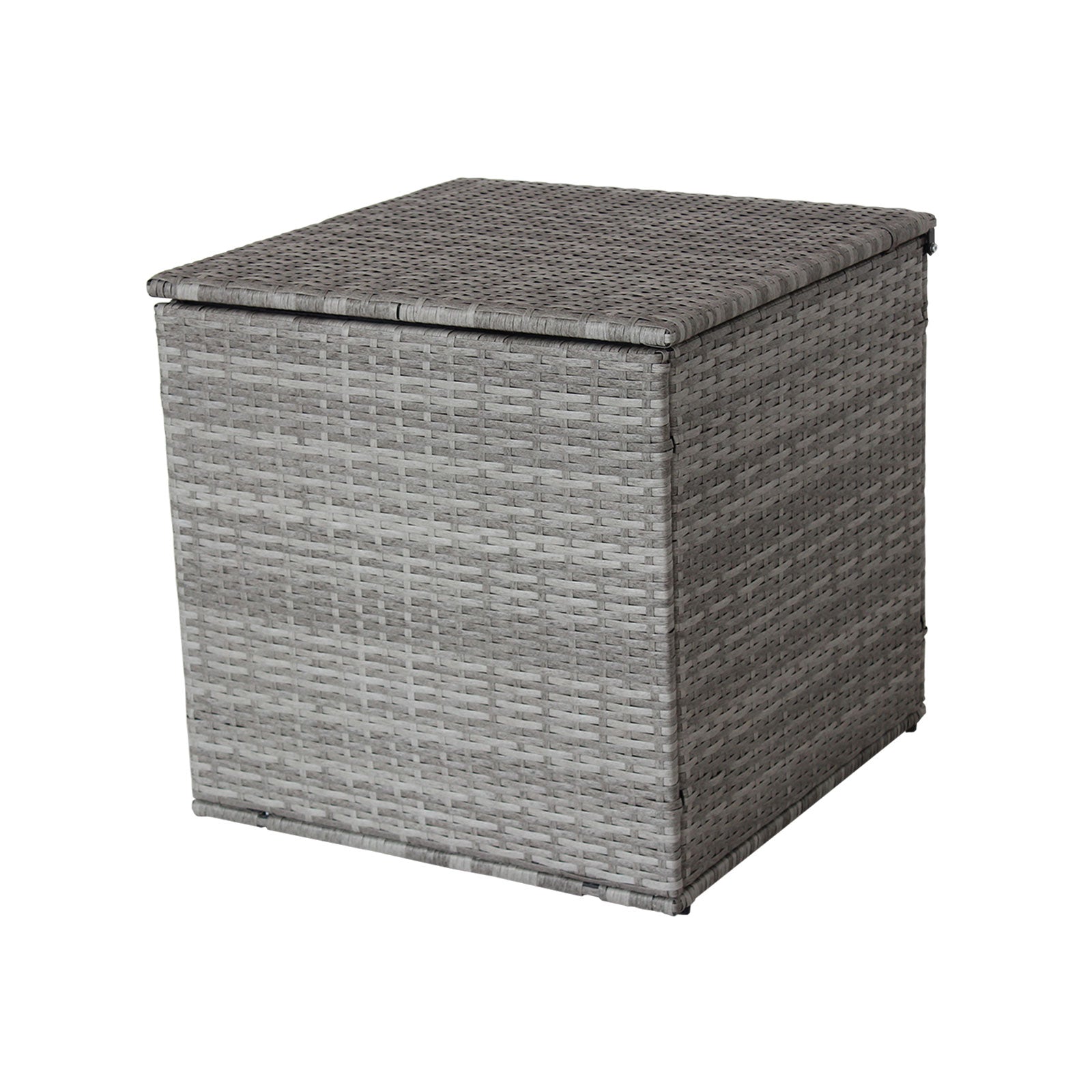 Ensemble de mobilier d'extérieur en rotin gris, comprenant un canapé sectionnel de 4 pièces avec coffre de rangement, par eprolo.