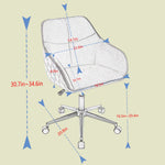 Chaise de bureau en velours eprolo avec roulettes, fauteuil moderne pour salon, chambre ou bureau avec dossier confortable