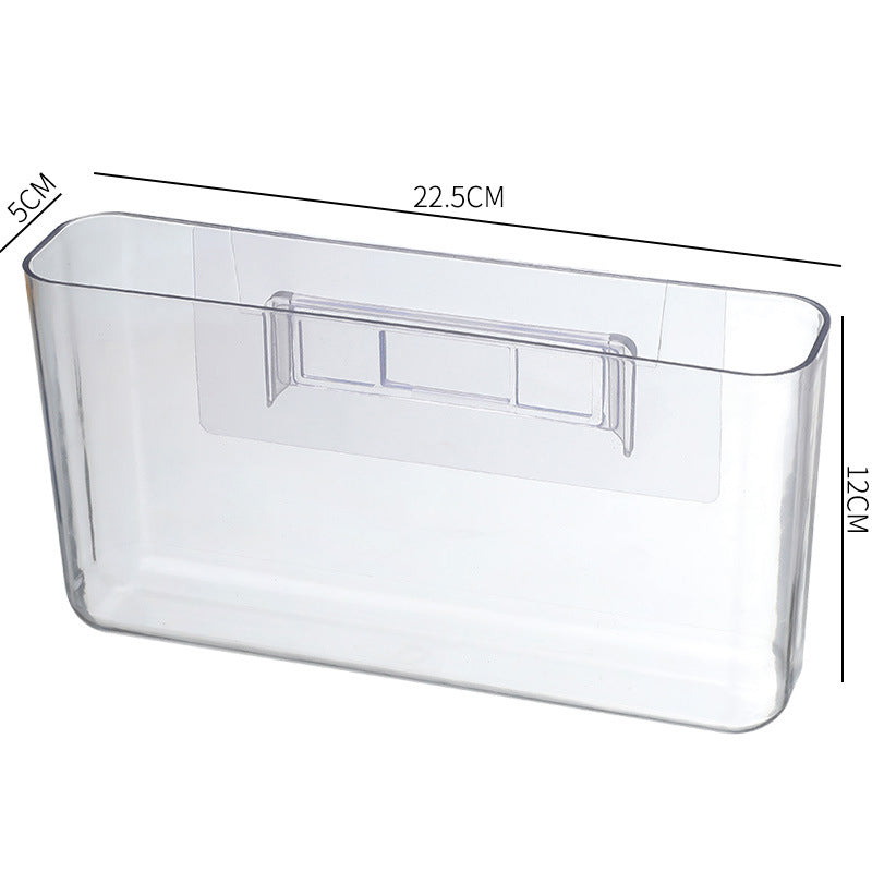 Boîte de rangement murale transparente eprolo pour téléphone portable, fixation sans vis, idéale pour dortoir.