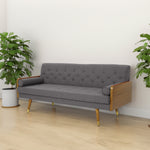 Chaise Aidan au style moderne mi-century, en bois et tissu, conçue par eprolo, visible avec ses lignes épurées et assise confortable.