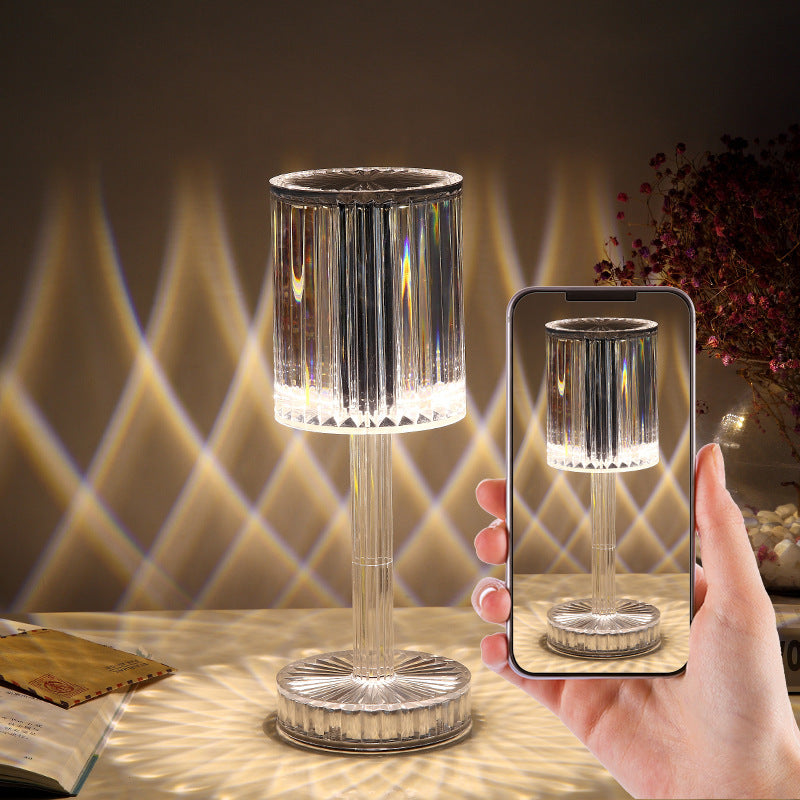 Lampe de table Gatsby Line Ins Net Red Diamond par eprolo, lampe de nuit créative en cristal luxueux pour ambiance chambre.