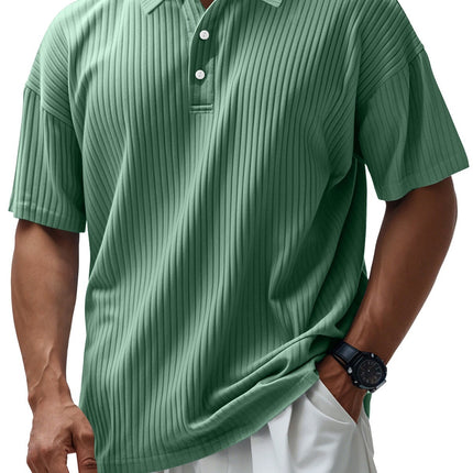 Printed Men's Loose Trendy Short Sleeve Lapel Shirt