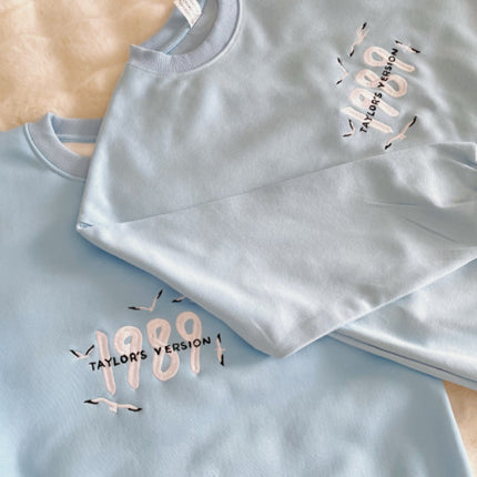 Embroidered Heavyweight Cotton Round Neck American Hoodie