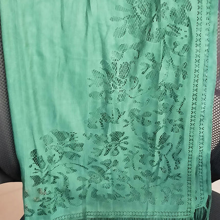 Scarf Hijab Solid Color Lace Hollow Tassel