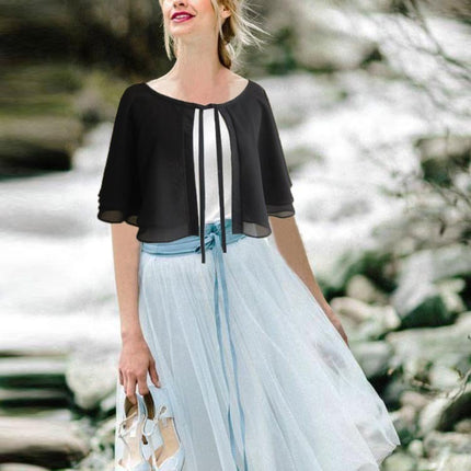 Ladies Thin Muslim Lace Jacket Chiffon Shirt Shawl