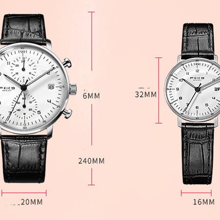 Men's And Women's Fashion Simple Waterproof Belt Watch