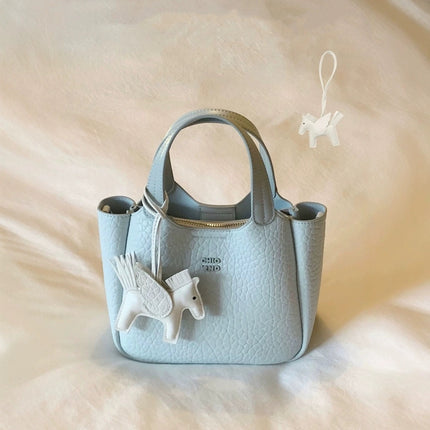 Tote Bag Women's Light Blue Commuter Portable Shoulder Messenger Bag