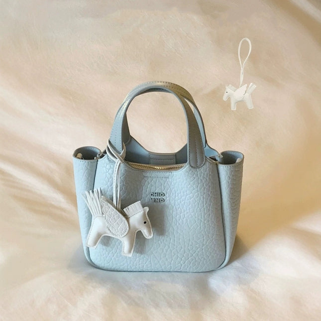 Tote Bag Women's Light Blue Commuter Portable Shoulder Messenger Bag