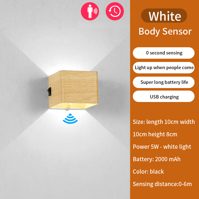 Applique murale LED rechargeable pour chambre, design moderne, lumière douce et écologique, par eprolo.