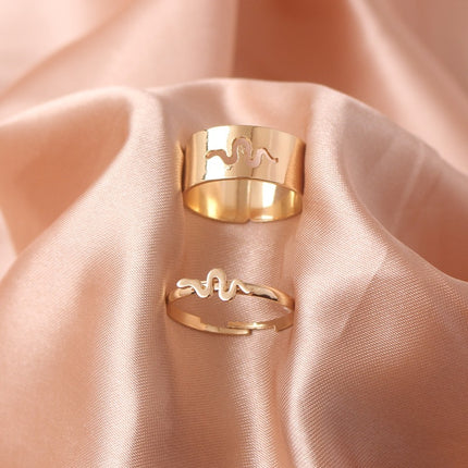 Ring Set Creative Personality Butterfly Punk Couple