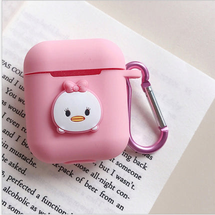Compatible with Apple, AirPods protective jacket cute cartoon silicone anti-falling earphone jacket Japanese Korean women''s key-clasp hanging rope