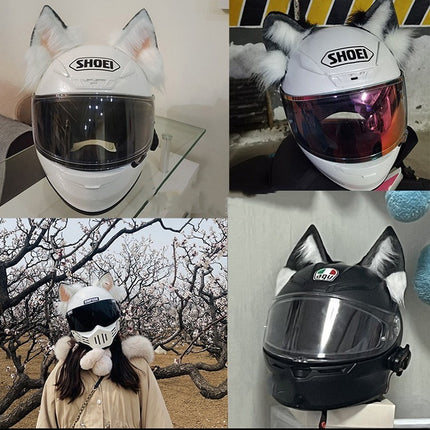 Helmet Ornaments Cat Ears Beast Ears Motorcycle Electric Bike Female