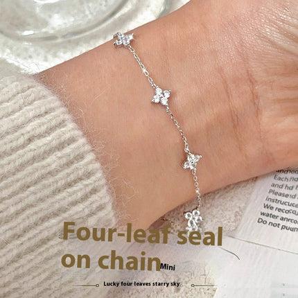 French Light Luxury Starry Sky Flower Bracelet