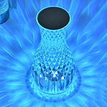 Lampe de nuit créative LED en forme de vase en cristal, lampe romantique pour chambre, ambiance douce et chargement.