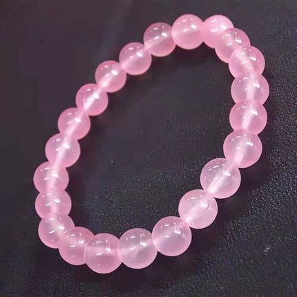 Simple Single Ring Natural Crystal Bracelet