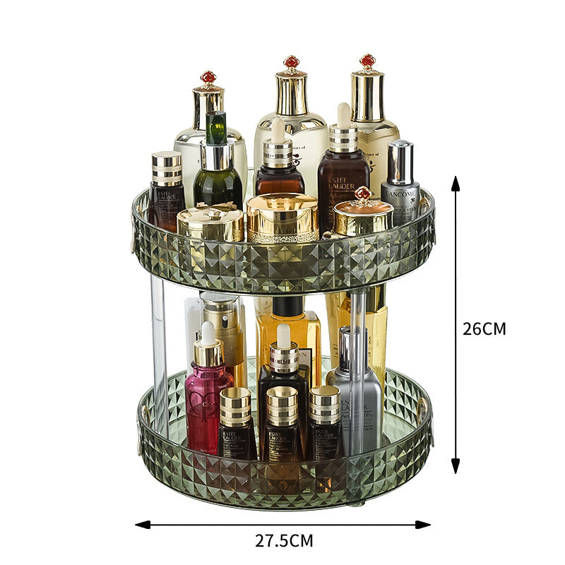 Étagère de rangement rotative pour cosmétiques eprolo, support de stockage pratique avec plusieurs niveaux.
