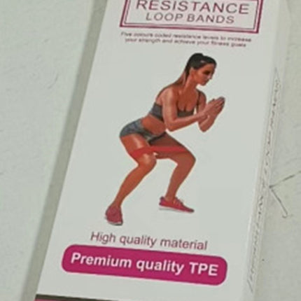 5 Level Resistance Rubber Bands Yoga Training Elastic Bands