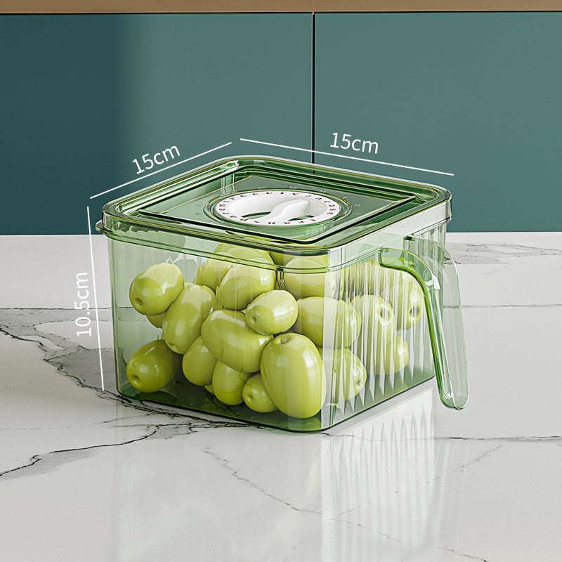 Boîte de stockage alimentaire eprolo avec poignée, couvercle étanche et conception empilable pour réfrigérateur.
