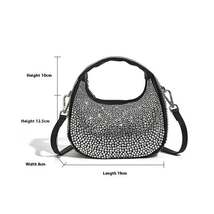 New Portable High-grade Crescent Moon Fashion Diamond Bag Acrylic Women's Bag