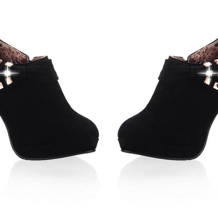 Round toe high heels