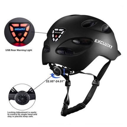 Electric Led Cycling Helmet With Tail Light