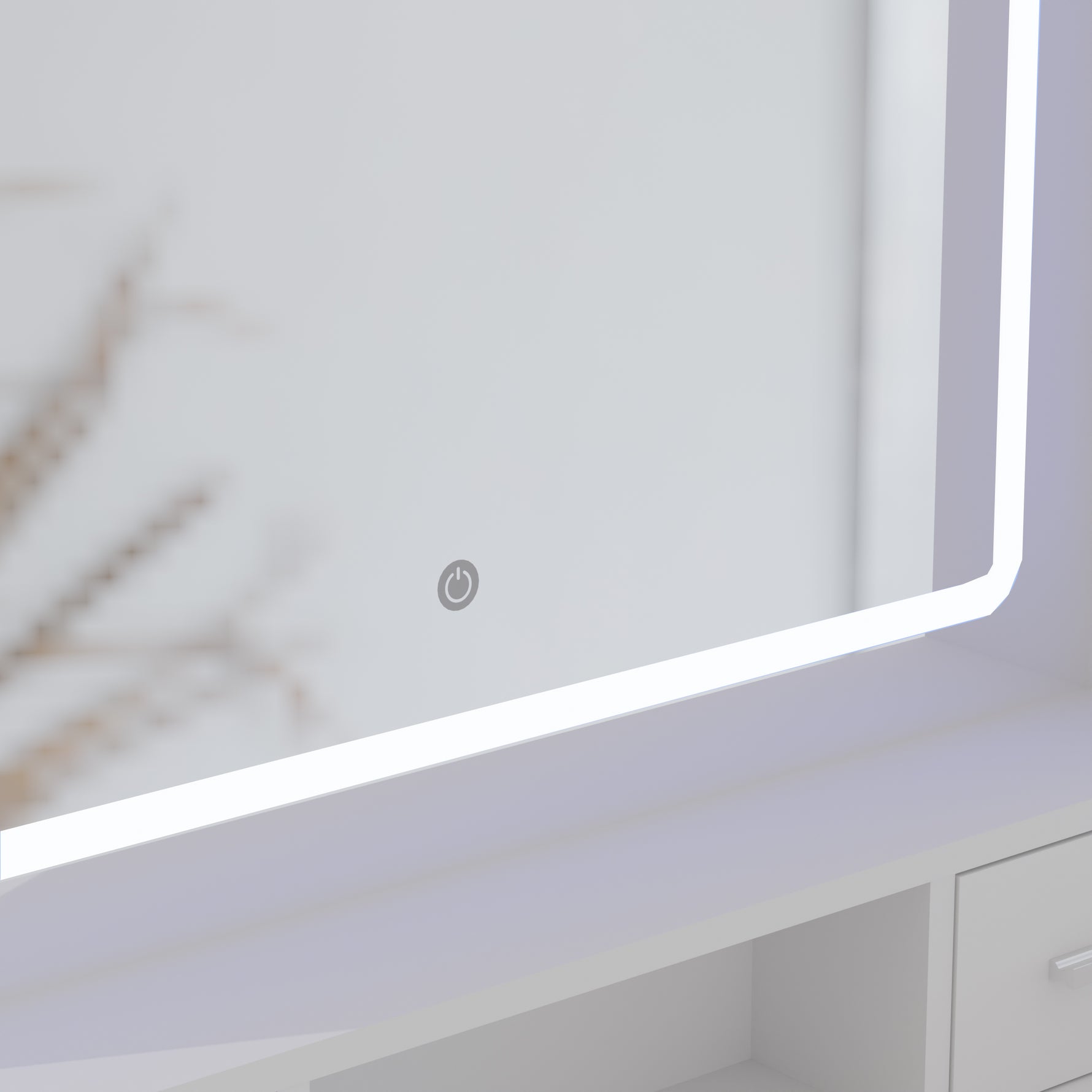 Miroir intelligent avec tiroirs et armoires de rangement, table de maquillage eprolo pour chambre à coucher ou dressing