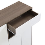 Plateforme de rangement pour chaussures eprolo ON-TRANS 2-en-1 avec sièges rembourrés et étagères ajustables, blanc
