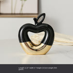 Cabinet à vin moderne en céramique dorée en forme de pomme et poire, pièce décorative élégante pour salon ou entrée, marque eprolo