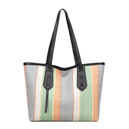 Bag Female Cotton And Linen Stripes Tote Bag Fabric Shoulder Bag