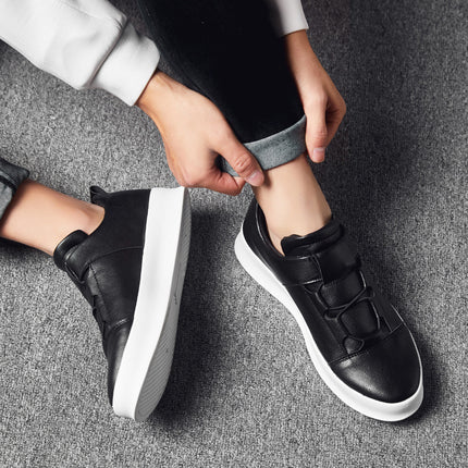 Thick bottom white shoes men's casual overshoes men