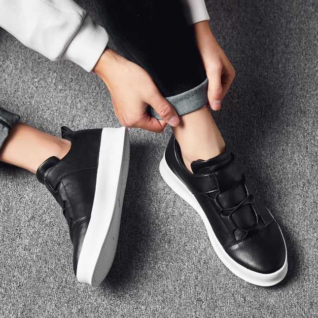 Thick bottom white shoes men's casual overshoes men