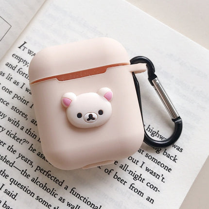 Compatible with Apple, AirPods protective jacket cute cartoon silicone anti-falling earphone jacket Japanese Korean women''s key-clasp hanging rope