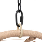 Fauteuil suspendu œuf d'intérieur et d'extérieur eprolo, siège suspendu confortable avec coussin rembourré, vue de face.
