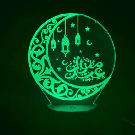 Religious 3D Night Light Christian Islam India Buddhism Colorful Energy Saving Lamp