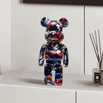 Décoration de salon avec ornement de lapin et ours violent, modèle eprolo, en figurine artistique pour intérieur.