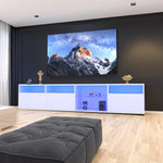 Console TV eprolo en bois avec espace de rangement, design moderne et fini élégant pour salon ou salle à manger.