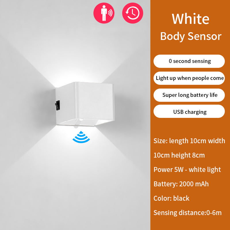 Applique murale LED rechargeable pour chambre, lampe eprolo, lumière moderne et économique pour espace intérieur.