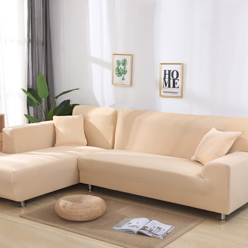 Housse de canapé en tissu élastique de couleur unie, couvre toute la banquette avec coussin, pour canapé à la mode eprolo.