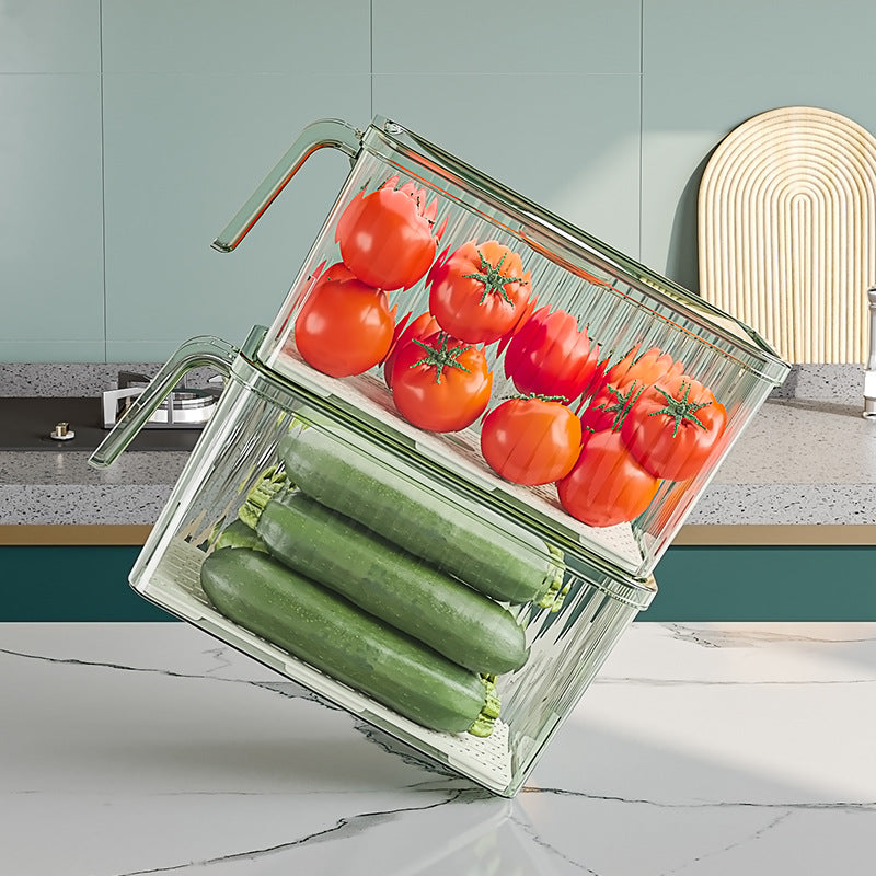 Boîte de rangement alimentaire eprolo, boîte de stockage hermétique avec poignée, empilable pour réfrigérateur.