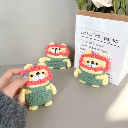 Plush Cartoon Cute Lion Earphone Case